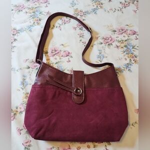 Maroon Crossbody Shoulder Bag - Unbranded